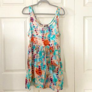 L Tie Dye Dress or Top with Lace Back